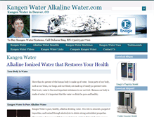 Tablet Screenshot of kangenwateralkalinewater.com